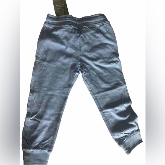 H&M kids unisex size 4T light blue cotton joggers with pockets and drawstring - Picture 2 of 4